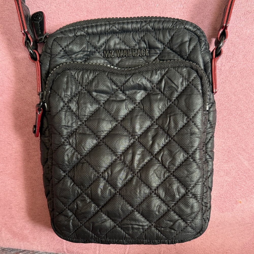MZ Wallace Black Quilted Crossbody METRO
